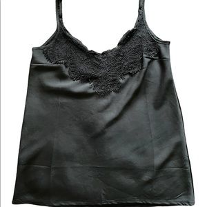 Black Satin Camisole with Adjustable Straps US Size 0